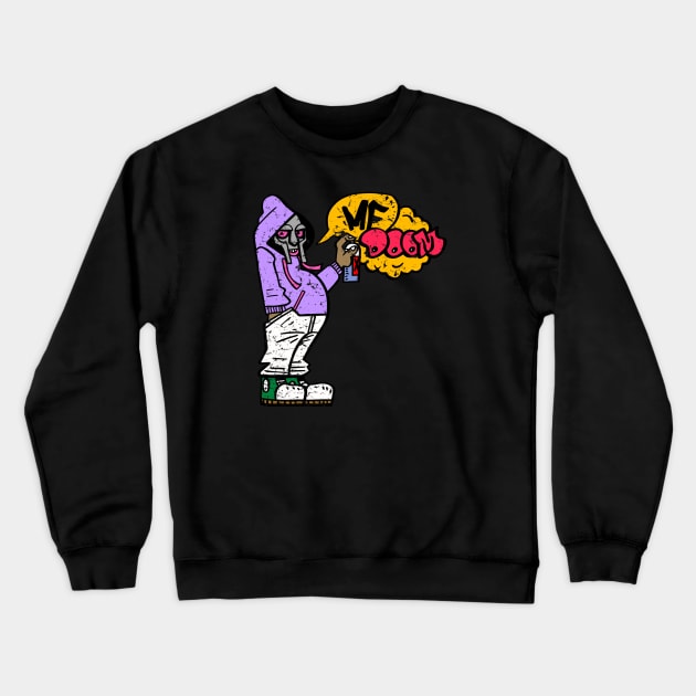 mf doom street bomber vintage Crewneck Sweatshirt by segarkering